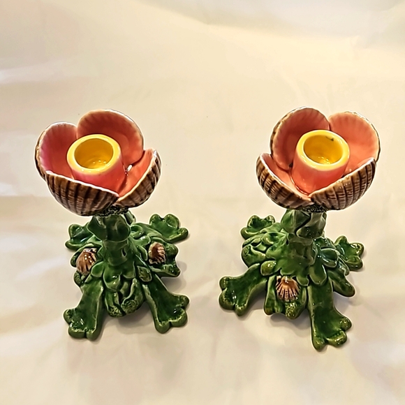 Weird and wonderful! Portuguese ceramic, ocean-themed candle holders. - Picture 3 of 11